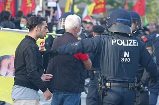 درگیری در جریان تظاهرات کردها در اتریش