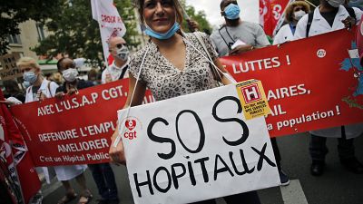 Protestas de los sanitarios en Francia y España
