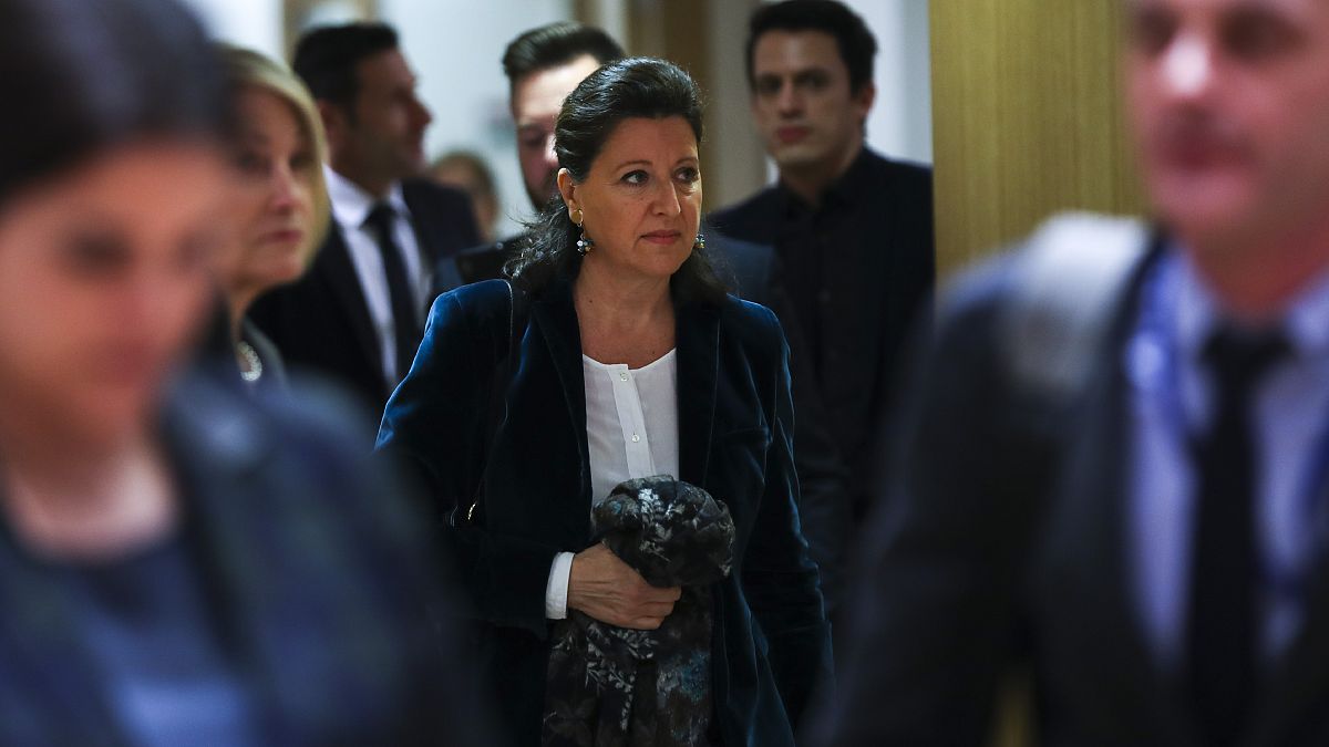 FILE: French Health Minister Agnes Buzyn arrives to an EU Health Ministers meeting to discuss the spread of the illness COVID-19.