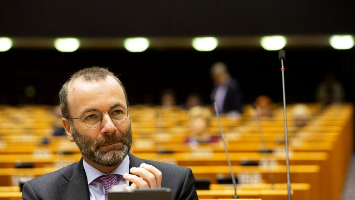 Manfred Weber attends a session in the Plenary chamber of the European Parliament 