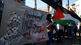 Des Palestiniens manifestent en Cisjordanie contre le plan d'annexion israélien le 1er juillet 2020
