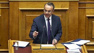 Greece's Finance Minister Christos Staikouras