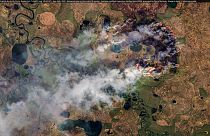 Incendio en la República de Sakha, en Siberia, en el paralelo 77º, en pleno Círculo Polar Ártico.