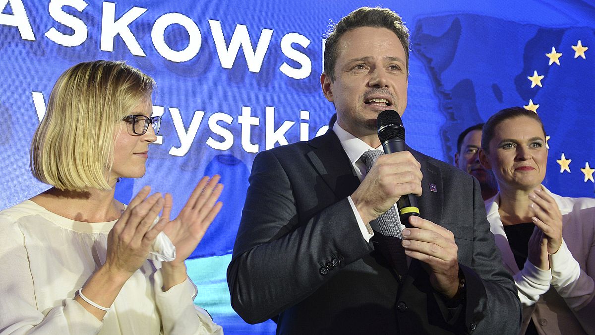 Rafał Trzaskowski durante un discorso a Varsavia nel 2018- AP Photo/Alik Keplicz