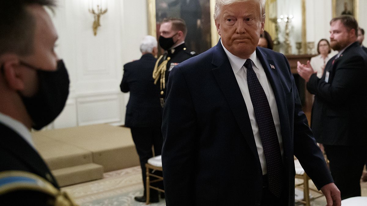 President Donald Trump in the East Room of the White House in Washington on June 17, 2020.