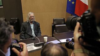 French virologist Dr. Didier Raoult,arrives before being questioned in a parliamentary inquiry into France's management of the virus crisis, Wednesday, June 24, 2020 in Paris.