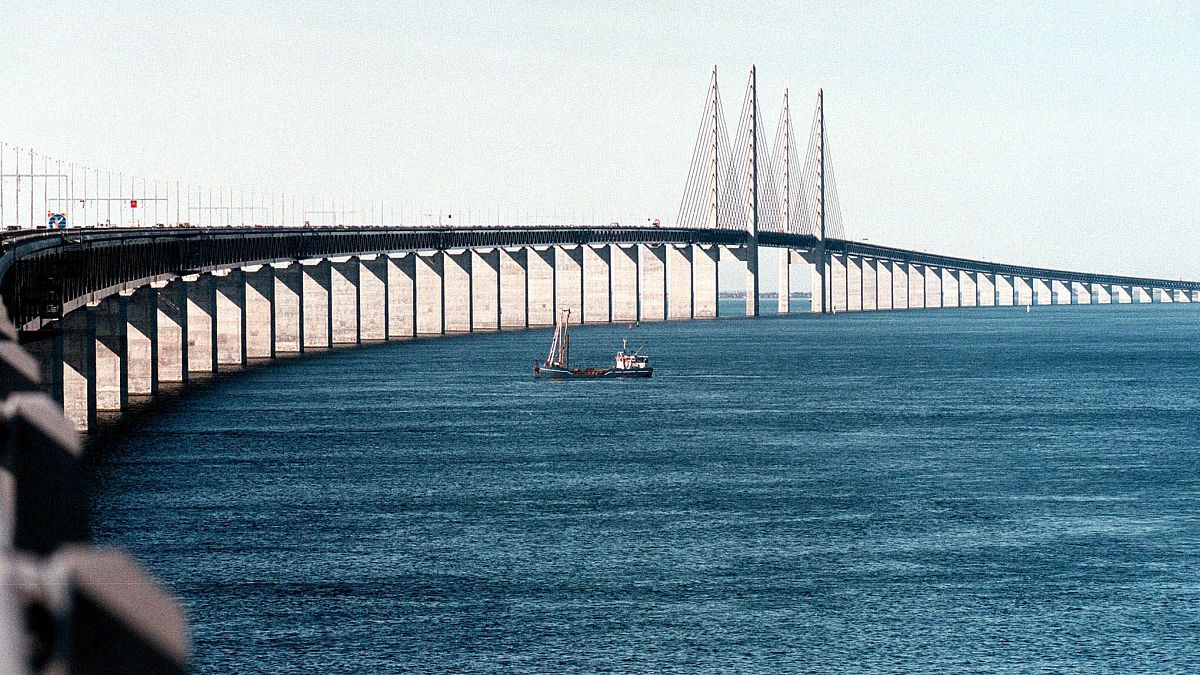 Die Brücke über den Öresund im Jahr 2000