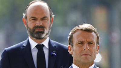 (Arquivo) Edouard Philippe e Emmanuel Macron