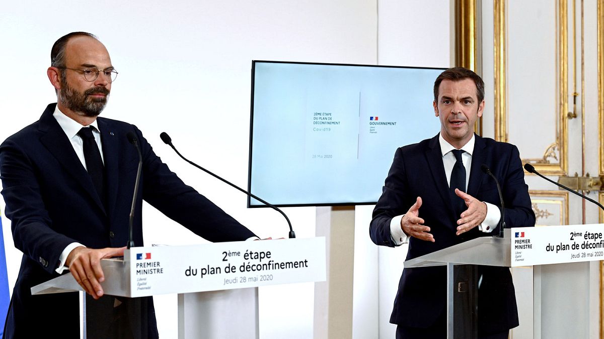 Archives : Edouard Philippe et Olivier Véran, le 28 mai 2020