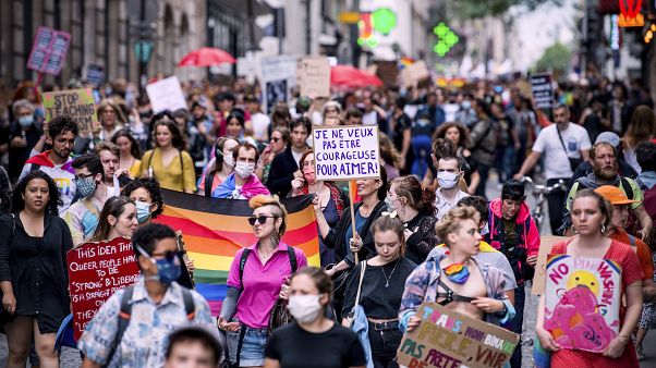 Thousands march in Paris to celebrate gay pride and protest police violence Thousands march in Paris to celebrate gay pride and protest police violence