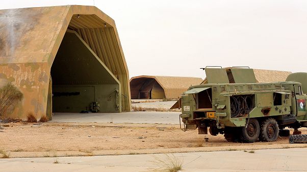 عربات عسكرية في قاعدة الوطية الجوية التي تسيطر عليها قوات حكومة الوفاق الوطني اليبية جنوب غربي طرابلس - 2020/05/18 عربات عسكرية في قاعدة الوطية الجوية التي تسيطر عليها قوات حكومة الوفاق الوطني اليبية جنوب غربي طرابلس - 2020/05/18