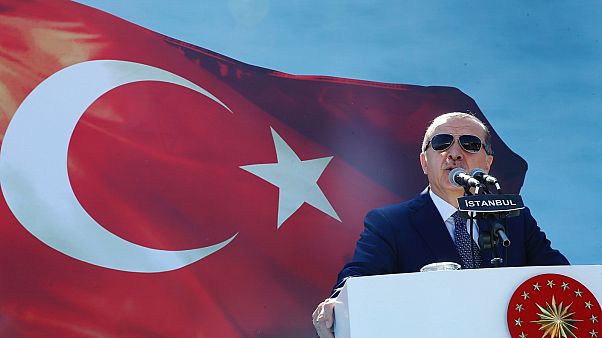 Erdoğan elnök beszédet mond a török csendőrség napján, 2017-ben Erdoğan elnök beszédet mond a török csendőrség napján, 2017-ben