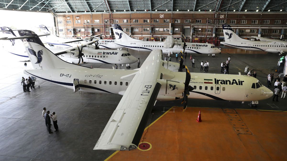 Iran Air's new commercial aircrafts are parked at Mehrabad airport in Tehran, Iran
