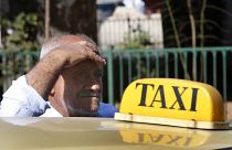 Taxistas em protesto no Líbano