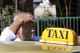 Taxistas em protesto no Líbano