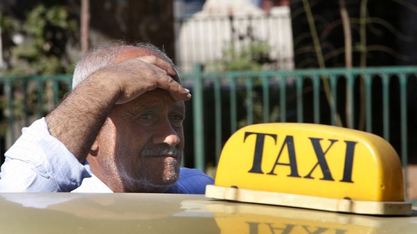 Liban : les chauffeurs de taxi manifestant dans la capitale Liban : les chauffeurs de taxi manifestant dans la capitale