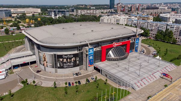 A belgrádi Štark Aréna 2019. július 1-jén. A belgrádi Štark Aréna 2019. július 1-jén.