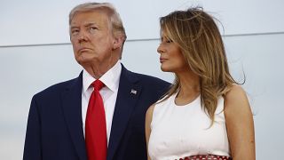 First Lady Melania Trump mit ihrem Mann Donald bei den Feierlichkeiten zum 4. Juli 2020 in Washington D.C. .