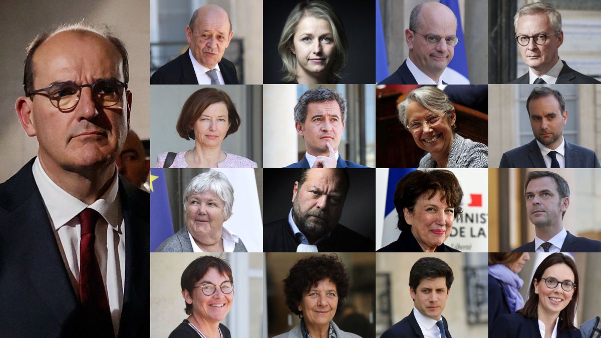 Le Premier ministre français Jean Castex et ses ministres