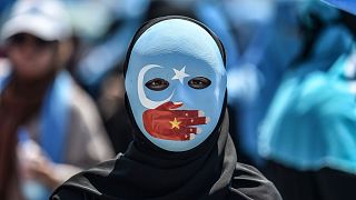 Pekin'i protesto eden Uygurlar