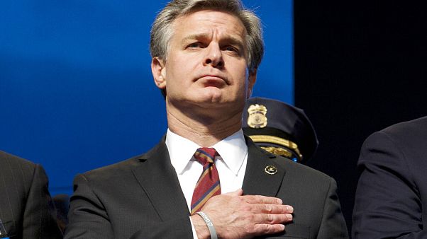 May 13, 2019, file photo, FBI Director Christopher Wray May 13, 2019, file photo, FBI Director Christopher Wray