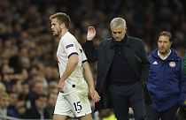 Tottenham head coach Jose Mourinho substitutes off Eric Dier