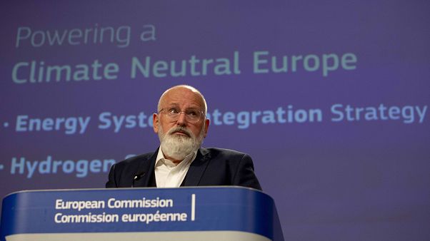 European Commissioner for European Green Deal Frans Timmermans during conference at EU headquarters in Brussels European Commissioner for European Green Deal Frans Timmermans during conference at EU headquarters in Brussels