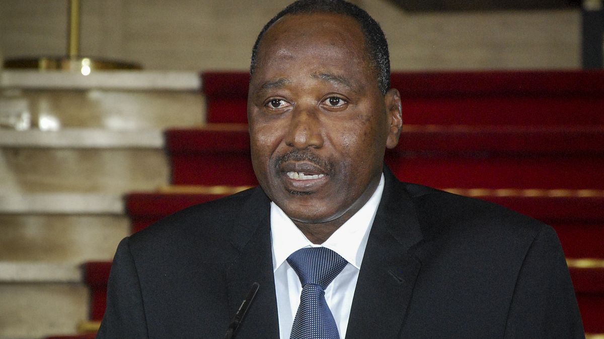 Amadou Gon Coulibaly, then secretary general of the presidency, speaks at the presidential palace in Abidjan, Ivory Coast Friday, April 13, 2012.