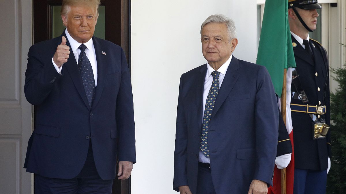 Trump y López Obrador durante su encuentro