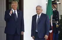 Trump y López Obrador durante su encuentro