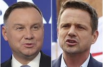Andrej Duda (links) und Rafał Trzaskowski (rechts)