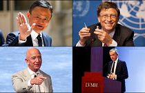 Dünyanın en zenginleri arasında yer alan iş insanları Jack Ma, Jeff Bezos, Bill Gates ve Bernard Arnault.