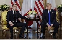 President Donald Trump meets French President Emmanuel Macron at Winfield House, Tuesday, Dec. 3, 2019, in London.