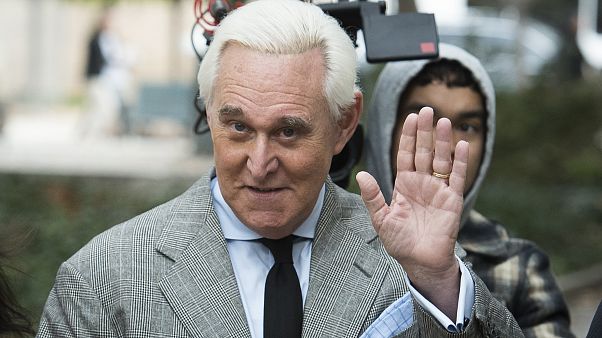 In this Nov. 7, 2019, file photo, Roger Stone arrives at federal court in Washington. 