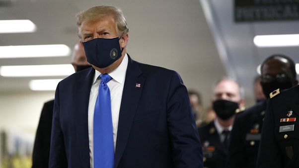 Donald Trump wears mask in public for first time during COVID-19 pandemic |  Euronews