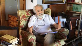 El catedrático jubilado de Derecho Constitucional José María Ordóñez Robira durante su entrevista con Euronews