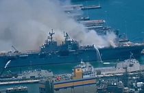 ABD savaş gemisinde yangın: En az 21 asker yaralandı