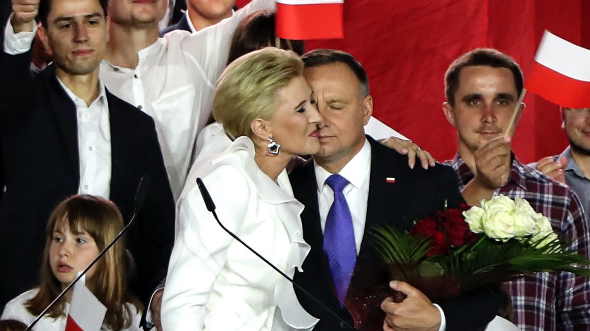 Andrzej Duda és felesége, Agata