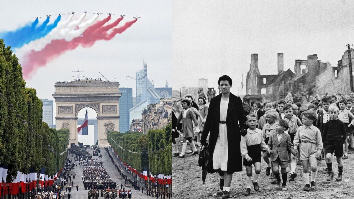 Célébration du 14 juillet en 2019 et 1944