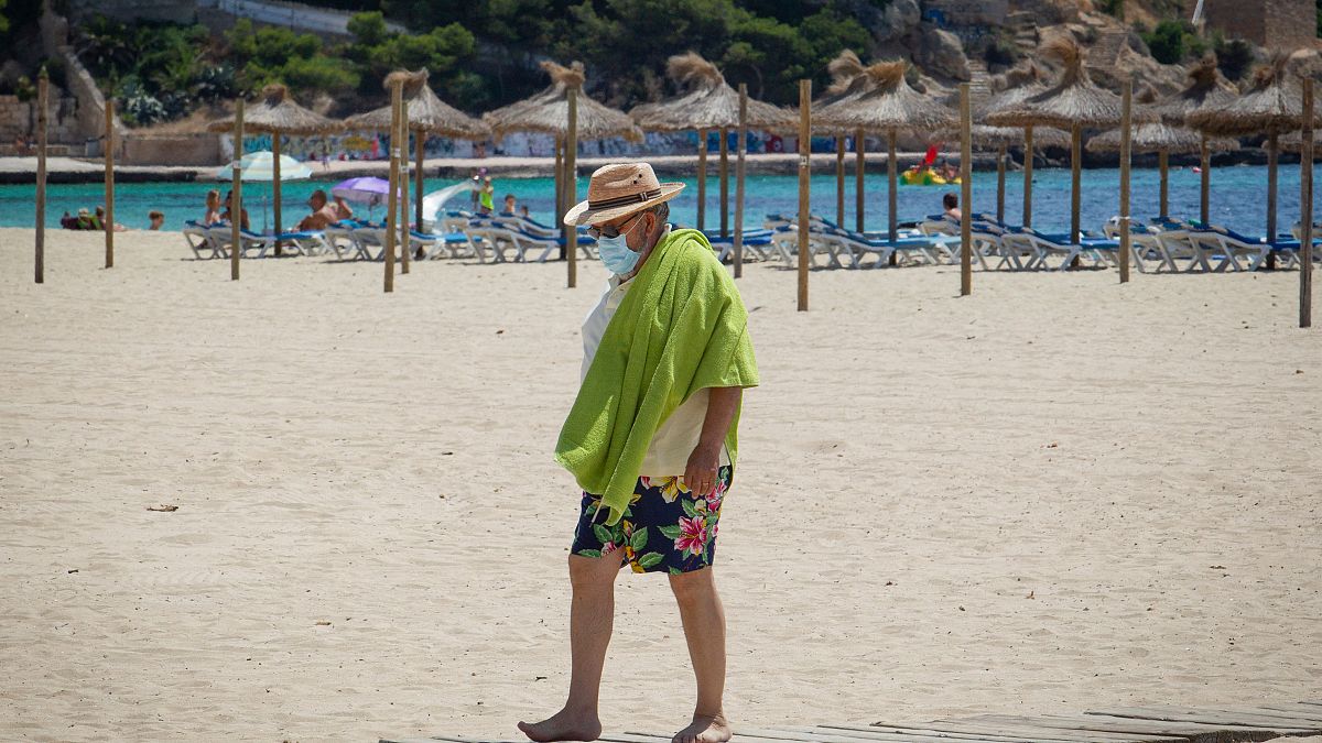 Tourist am Magaluf Strand von Calvia