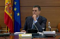 El presidente del Gobierno español, Pedro Sánchez, durante una reunión con sus ministros