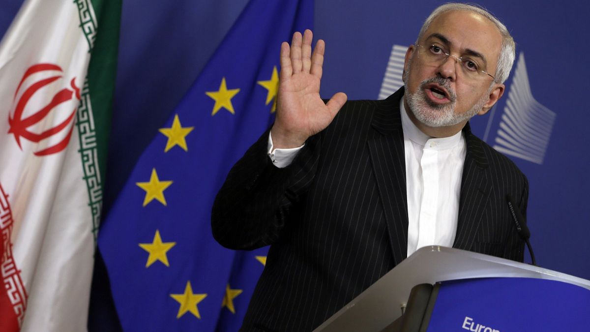 Iranian Foreign Minister Mohammad Jawad Zarif speaks during a media conference at EU headquarters in Brussels in 2016.