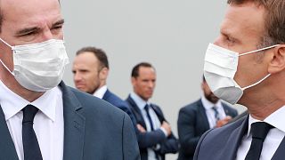 Macron und Castex am Rande der Feierlichkeiten zum französischen Nationalfeiertag