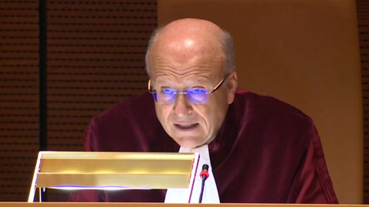 EuGH-Päsident Koen Lenaerts bei der Verlesung des Urteils