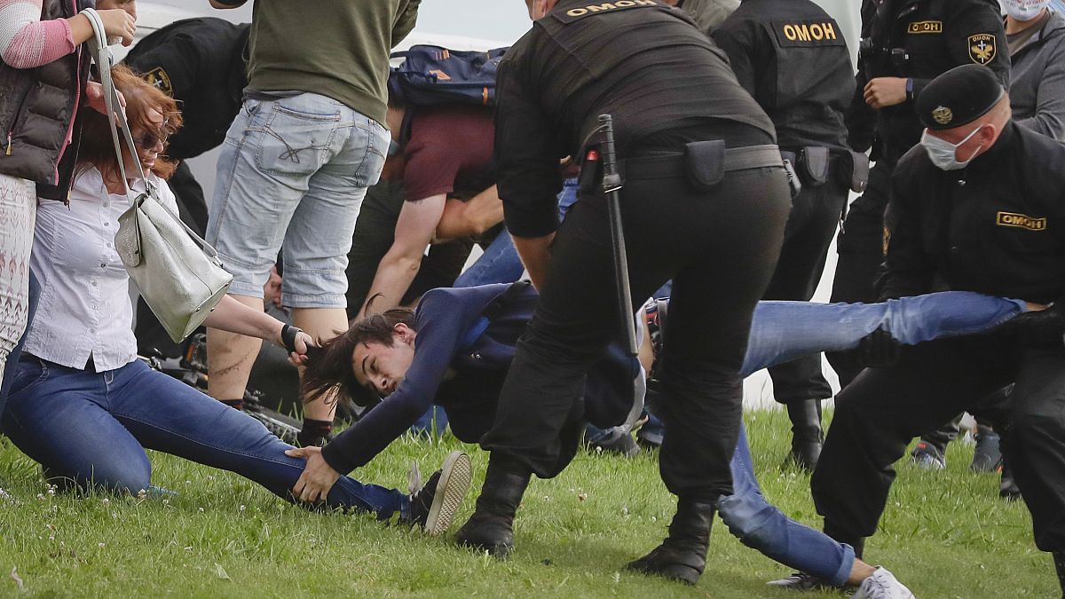 Amnesty International accused Belarus police of using 'excessive force' against protesters.