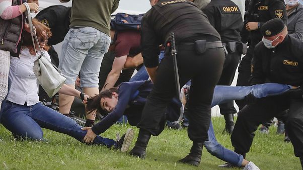 Amnesty International accused Belarus police of using 'excessive force' against protesters. Amnesty International accused Belarus police of using 'excessive force' against protesters.
