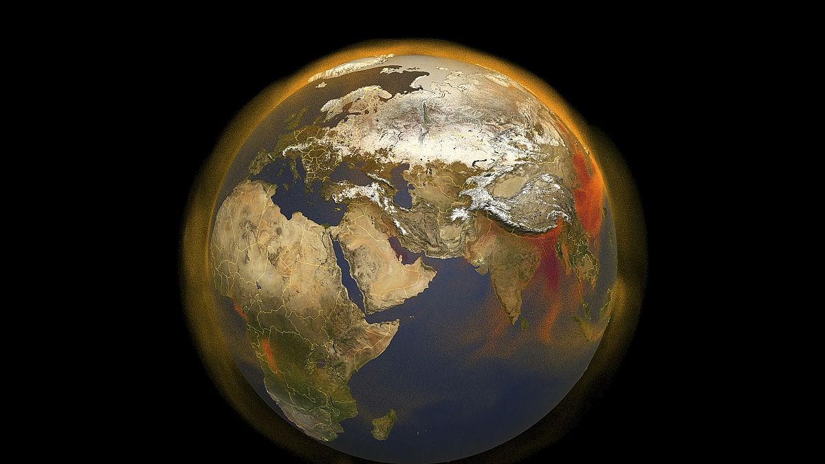 صورة ثلاثية الأبعاد  لوكالة ناسا تظهر ارتفاع غاز الميثان، ثاني أكبر مساهم في الاحتباس الحراري