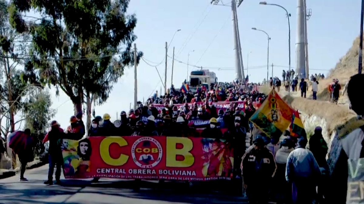 Protestas en Bolivia contra el gobierno de Áñez