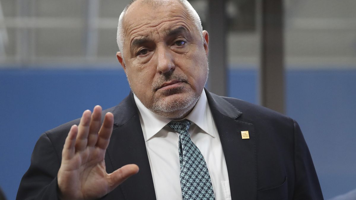 Bulgarian Prime Minister Boyko Borissov arrives for an EU summit at the European Council building in Brussels, Friday, Feb. 21, 2020.