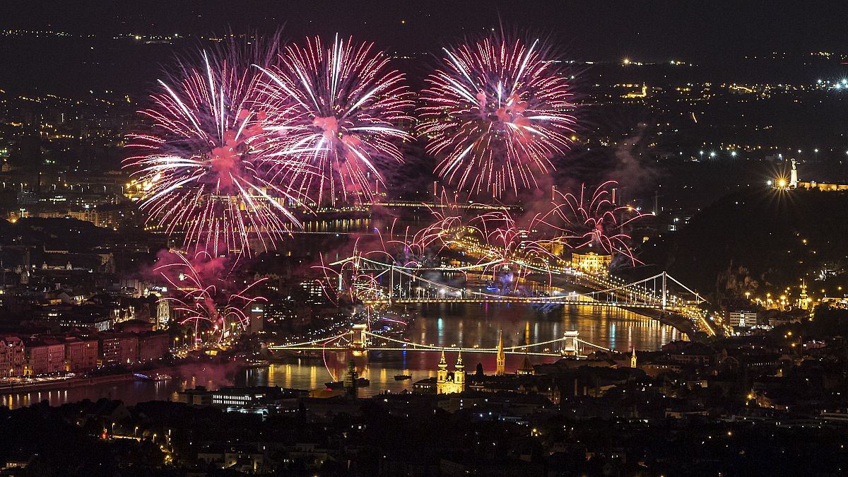 A tavalyi tűzijáték Budapesten